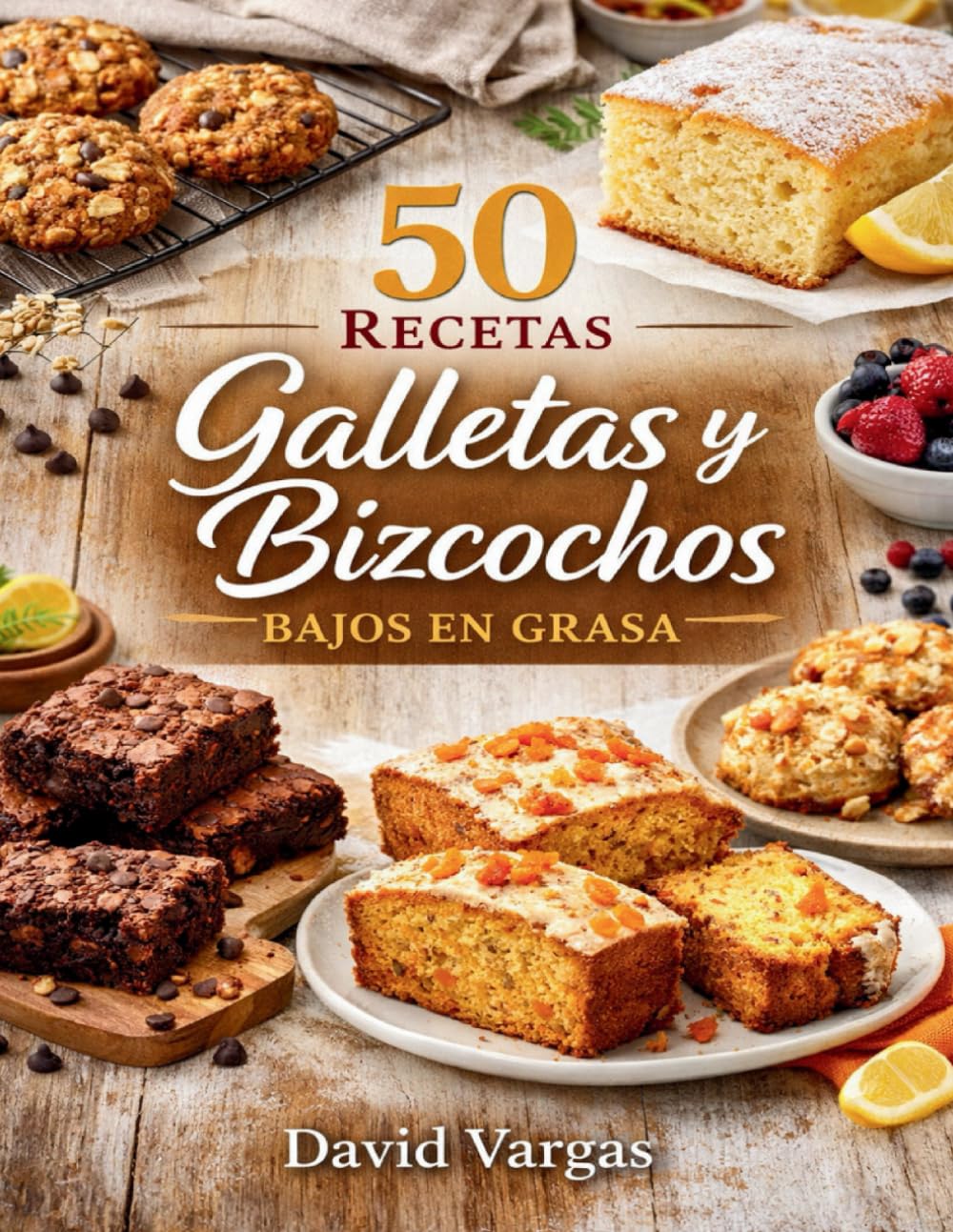 50 Recetas de Galletas y Bizcochos Bajos en Grasa: Horneados caseros con menos calorías y mismo sabor