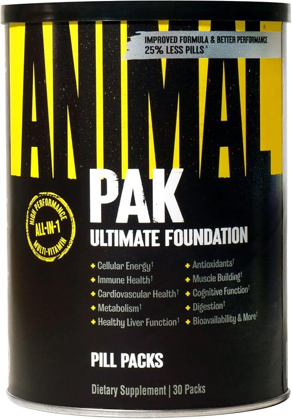 Animal Pak - Convenient All-in-One Vitamin & Supplement Pack & Flex Complete Joint Support Supplement Contains Turmeric Root Curcumin Helps Repair & Restore Joints 44 Packs