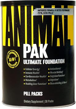 Animal Pak - Convenient All-in-One Vitamin & Supplement Pack & Flex Complete Joint Support Supplement Contains Turmeric Root Curcumin Helps Repair & Restore Joints 44 Packs