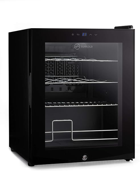 Subcold Viva16 LED – Table-Top Wine Fridge Black | 3-18°C | Wine Cooler | LED + Lock & Key | Glass Door Drinks Cellar | Single-Zone (16 Bottle) - 2