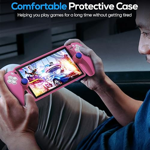 Vista 27 de FYOUNG Protective Case for Playstation Portal, Silicone Soft Grip Cover Case Protector with Full Protection and Non-Slip Thumb Grips Accessories Kit