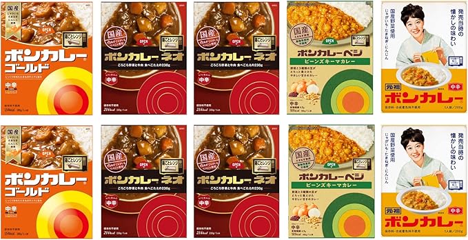 Amazon Amazon Co Jp限定 大塚食品 中辛大集合 ボンカレーシリーズの中辛を楽しむセット 10食 セット買い レンジ調理対応 アソート ボンカレー 食品 飲料 お酒 通販