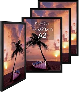 Frametory A2 Picture Frame Set of 4, Black