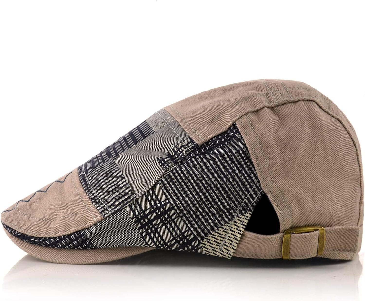 MOACC M Men's Beret Hat Cotton Buckle Adjustable Newsboy Hats Cabbie Gatsby Cap - Image 2