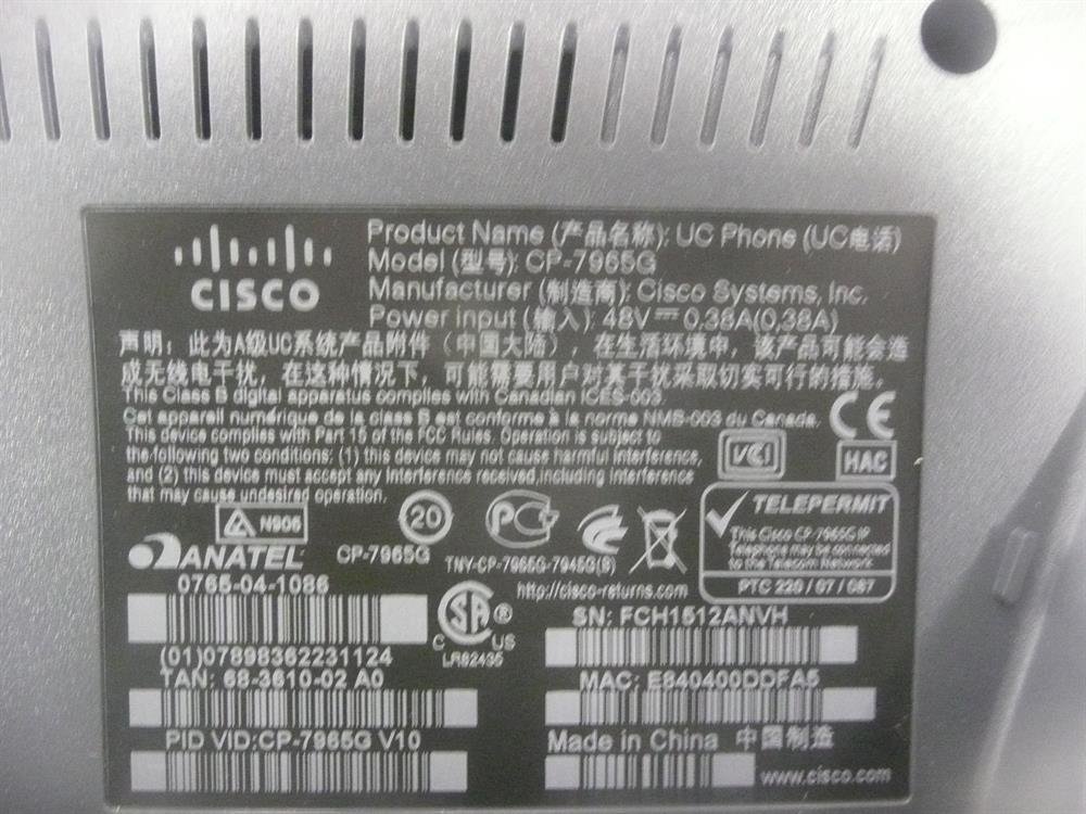Cisco Unified IP Phone 7965G (Renewed)