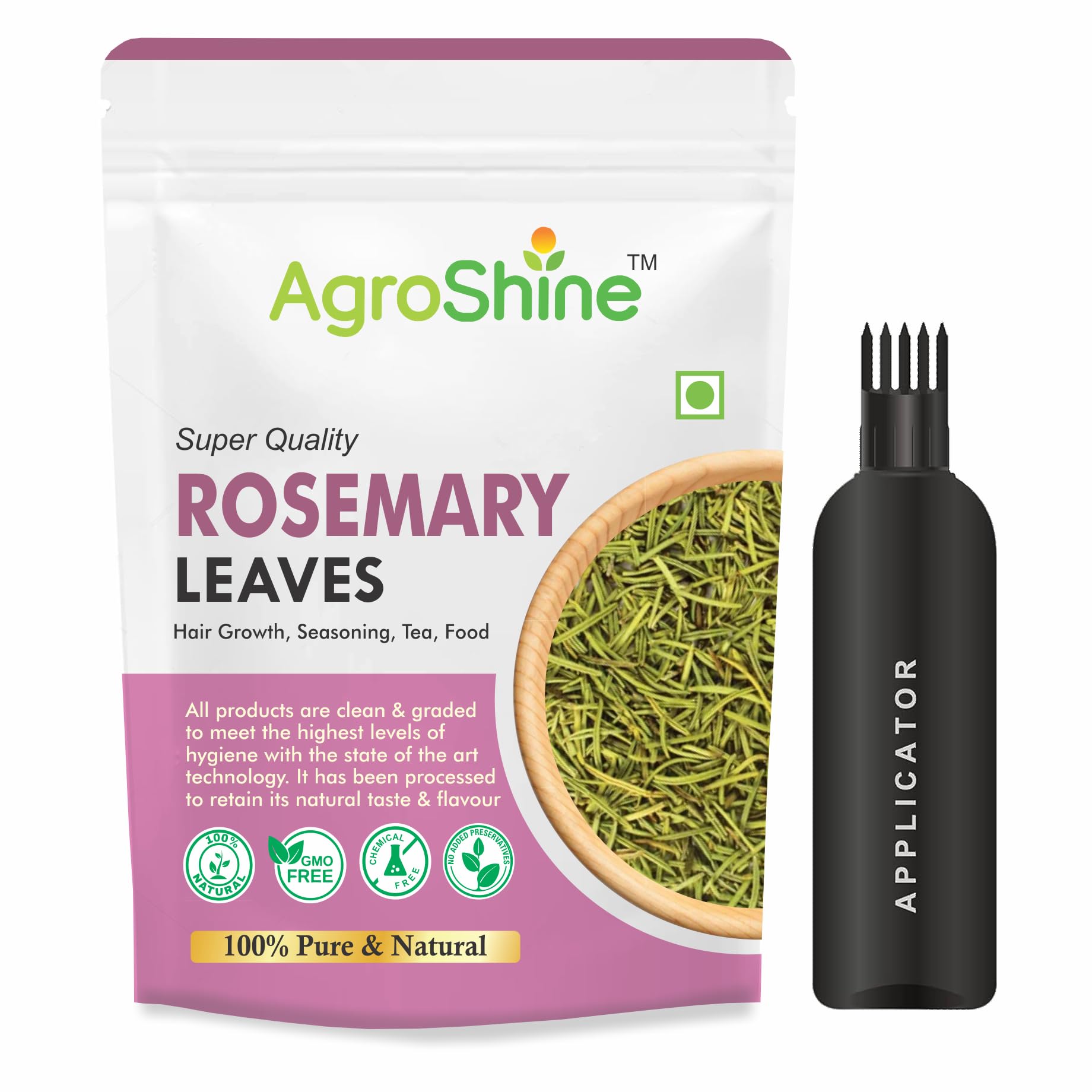 Agroshine Rosemary Dried Leaves + Applicator - 100 gm, Imported Dry Rosemary Leaves For Hair Growth, Food & Tea - No Artificial Colour, No Preservatives (100 gm) (B0D4ZC24LV) Amazon Price History, Amazon Price Tracker