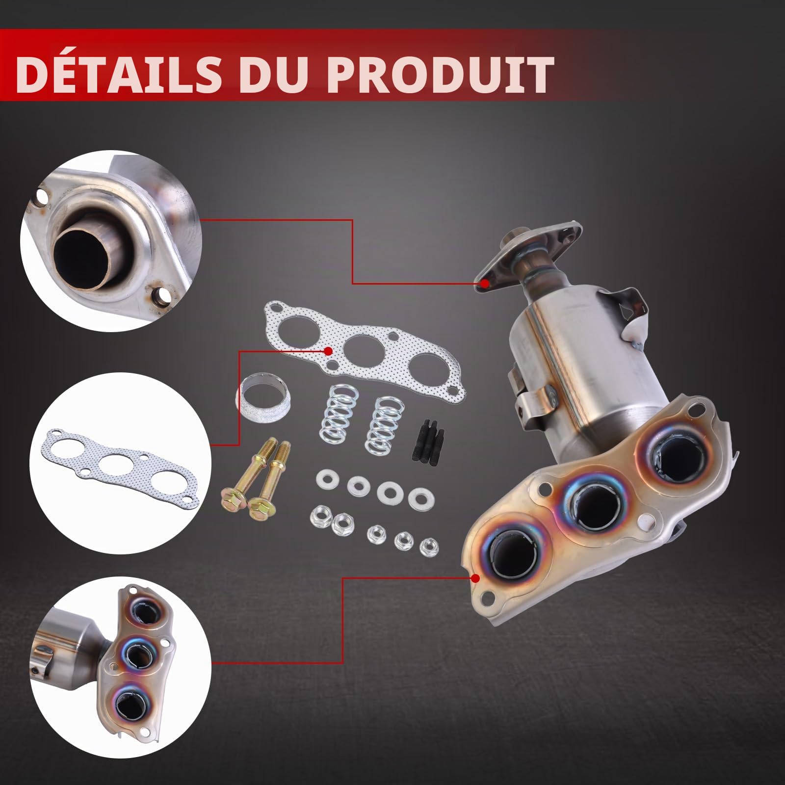 Catalyseurs pour voiture avec kit de montage pour C1 I 107 1.0 Aygo AB10 2005-2014 Accessoires auto Pièce n° 0342L5 BM91263H 0342.K3 0342.K8 0342.K0