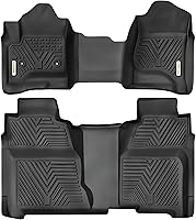 Vista 13 de YITAMOTOR Alfombrillas de Piso Compatibles con Ford Edge 2015-2024, Forros de Piso de TPE Negro de Ajuste Personalizado 1ra y 2da Fila Protección