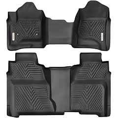 YITAMOTOR Floor Mats Compatible with 2014-2018 Silverado Sierra 1500 2015-2019 2500HD 3500HD Crew Cab with 1st Row Bench