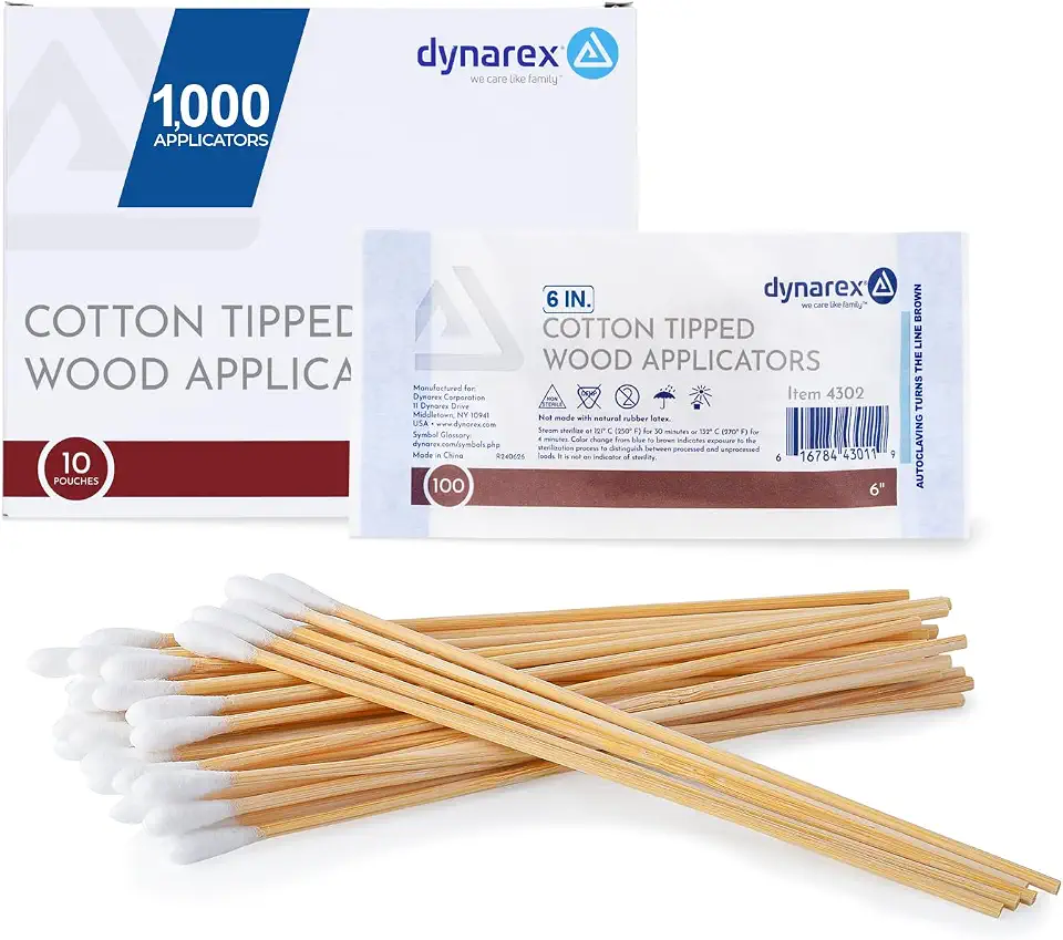 Dynarex Cotton Tipped Applicators 3" Bx/1000