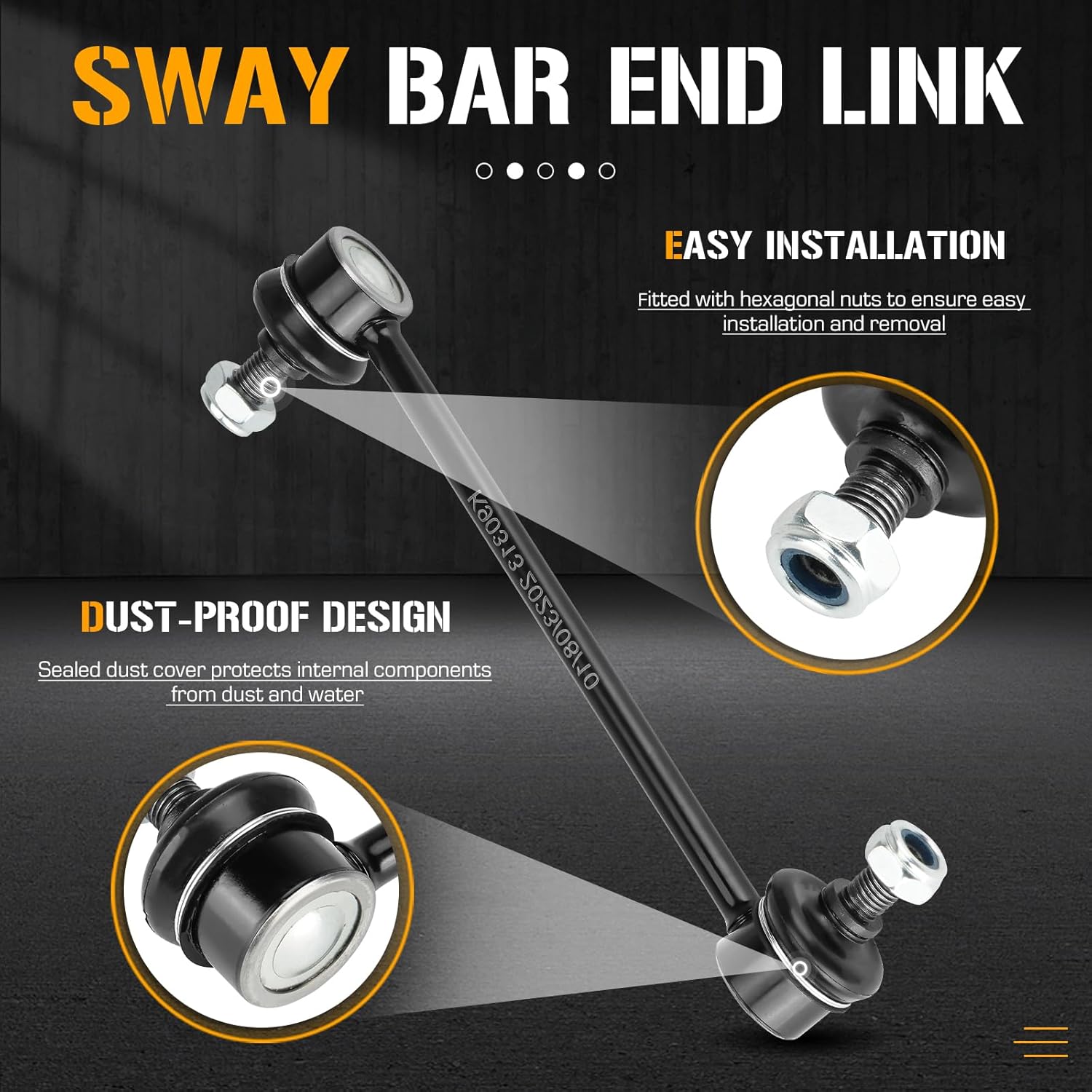 Front + Rear Struts Shock Absorber Sway Bar Links Kit Fit for Toyota Camry 2.2L 1997-2001, Solara 2.2L 2.4L 1999-2003, Replace 531678 531679 K90311 K90312 531680 531681 K90313-8PCS