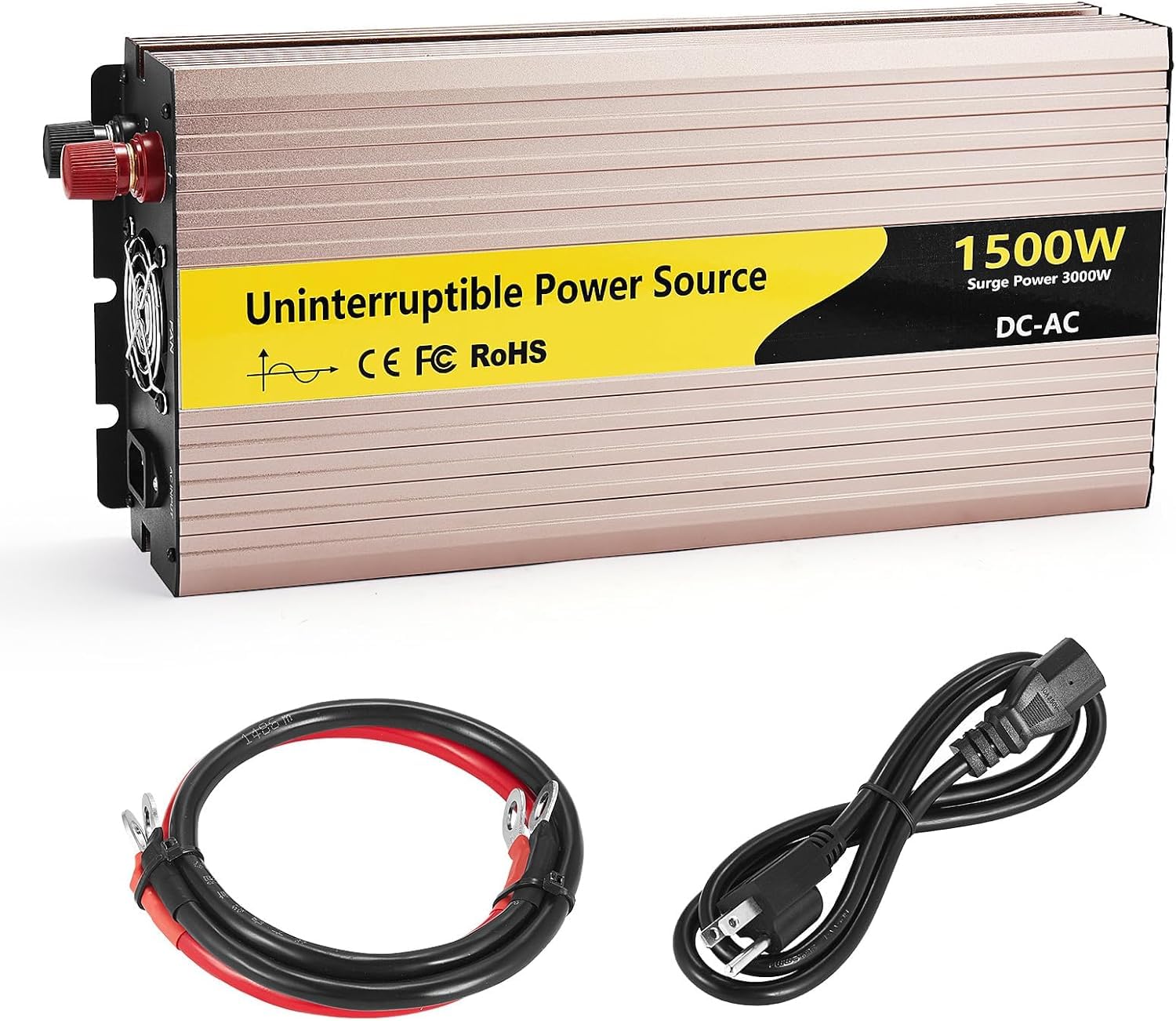 1500W Sump Pump Battery Backup System - Pure Sine Wave Inverter With Charger, LCD Remote, Automatic Switch