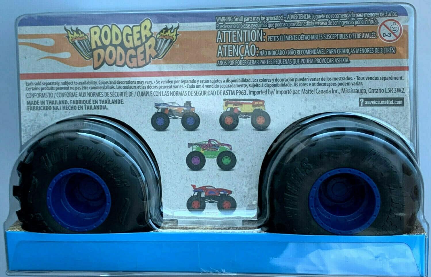 DieCast Hot Wheels 2022 Monster Trucks Oversized Rodger Dodger, 1:24 Scale