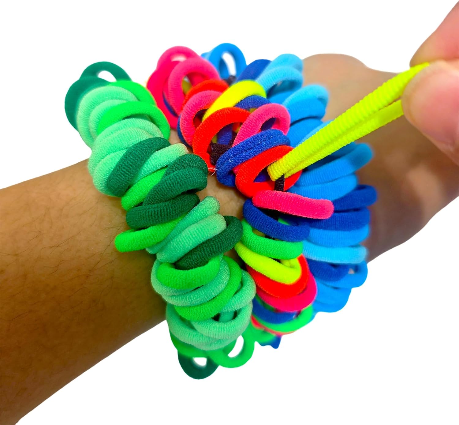3 Pack Skin Picking Wrist Cuff Skin Picking Fidget Bracelet Stretchy Loom Picking Fidget for Trichotillomania Nail Biters Hair Pulling