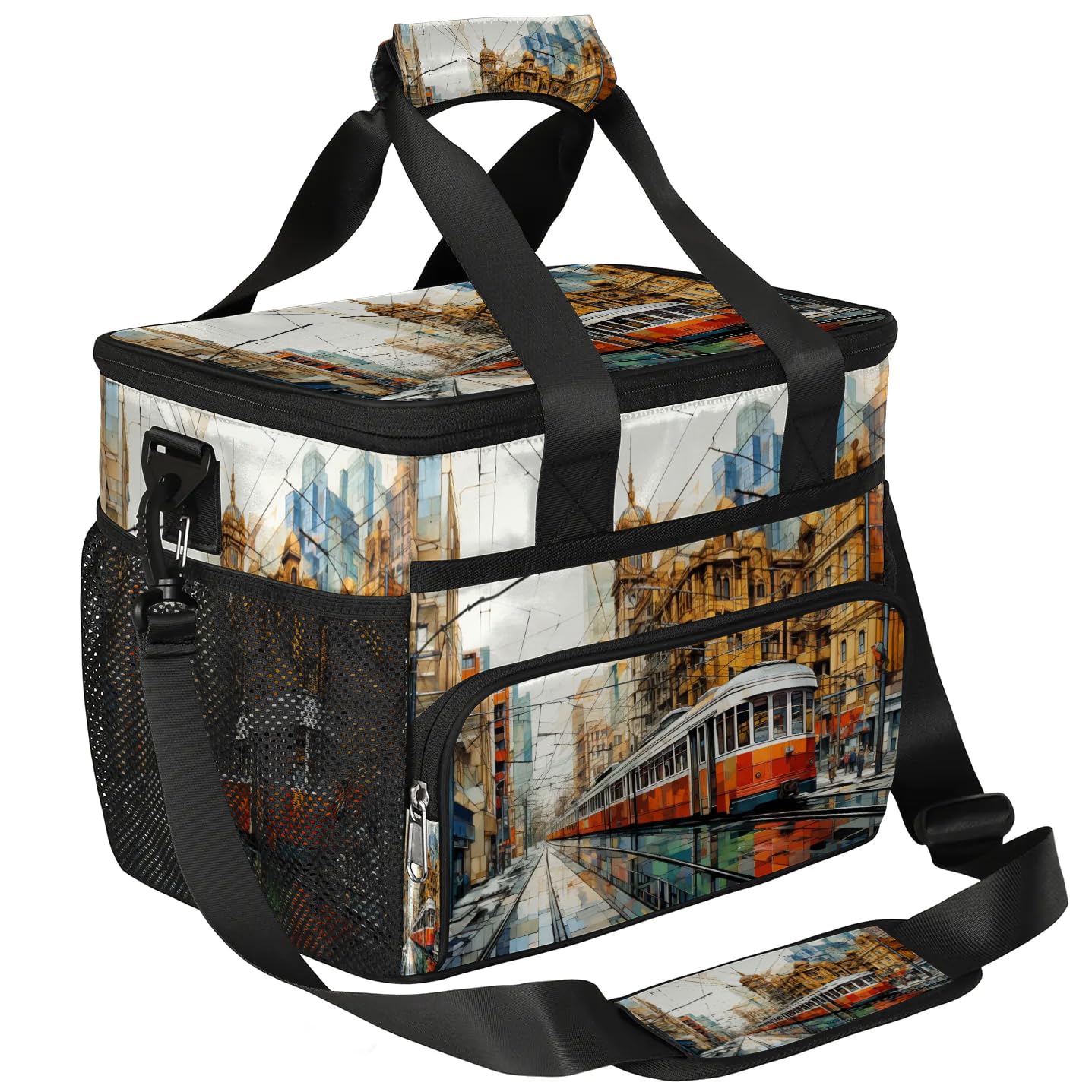 Lunch Box for Men Heavy Duty Insulated Lunch Bag for Women Urban Cable Car Lunchbox for Adults Lunch