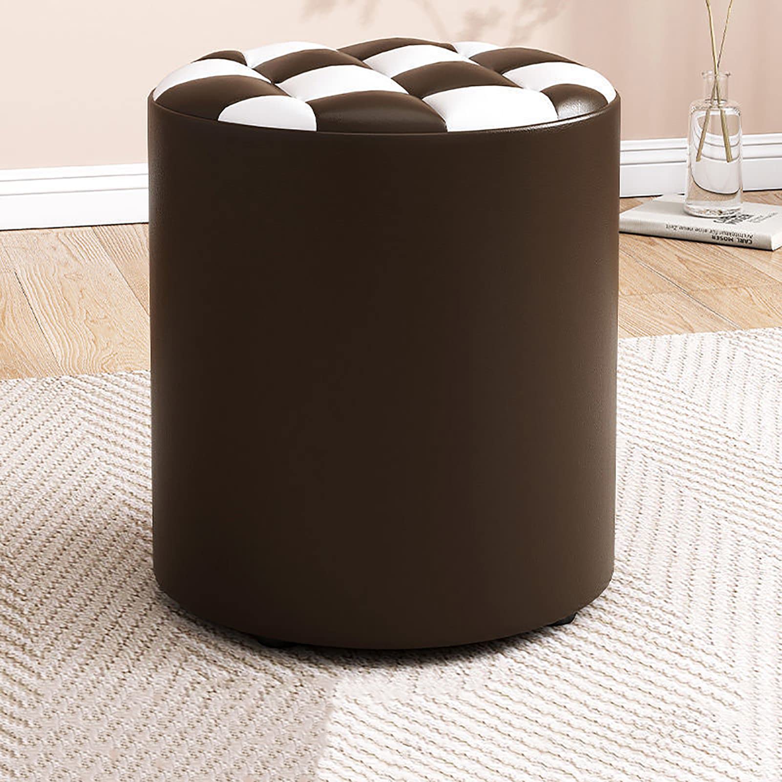 Repose-Pieds Capitonné Contre la Fatigue | Pouf de Salon Rembourré B