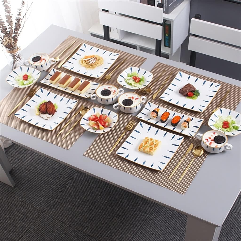 Square Tableware Western Food Steak Plate Placemat Napkin Combination Set