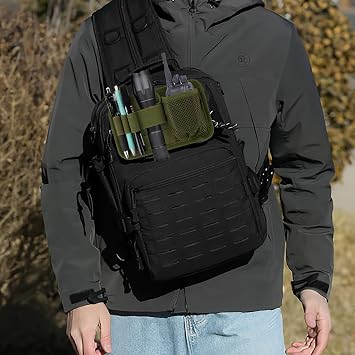 Tactical Bag Insert Modular Organizer Panel - Utility Admin Pouch with Hook & Loop Fasteners, Backpacks, Messenger Bag & Pack