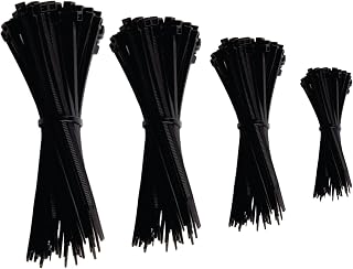 Abraçadeira Nylon Preta - Presilha Enforca Gato Nylon Com 4 Tamanhos - 100 Unidades de cada
