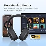 HAYLOU S40 Noise Cancelling Headphones Bluetooth Wireless, 50dB Hybrid ANC Multiple Modes, 5 HD Mics Call, LDAC Hi-Res Wireless Audio, 90H Playtime, Custom EQ via App, Bluetooth 6.0 Multipoint Connect