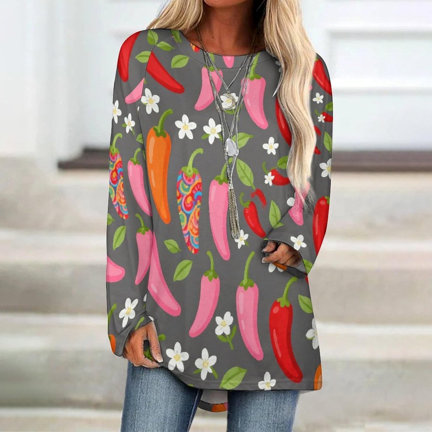 Women's Raglan Long Sleeve T-Shirt Casual Crewneck Blouse, Soft Basic Long Top