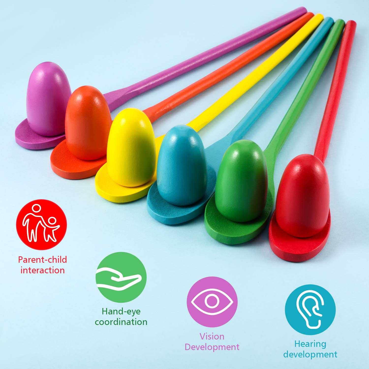 Buy 18 Pieces Outdoor Games Set, Includes Egg and Spoon Race Game Kit