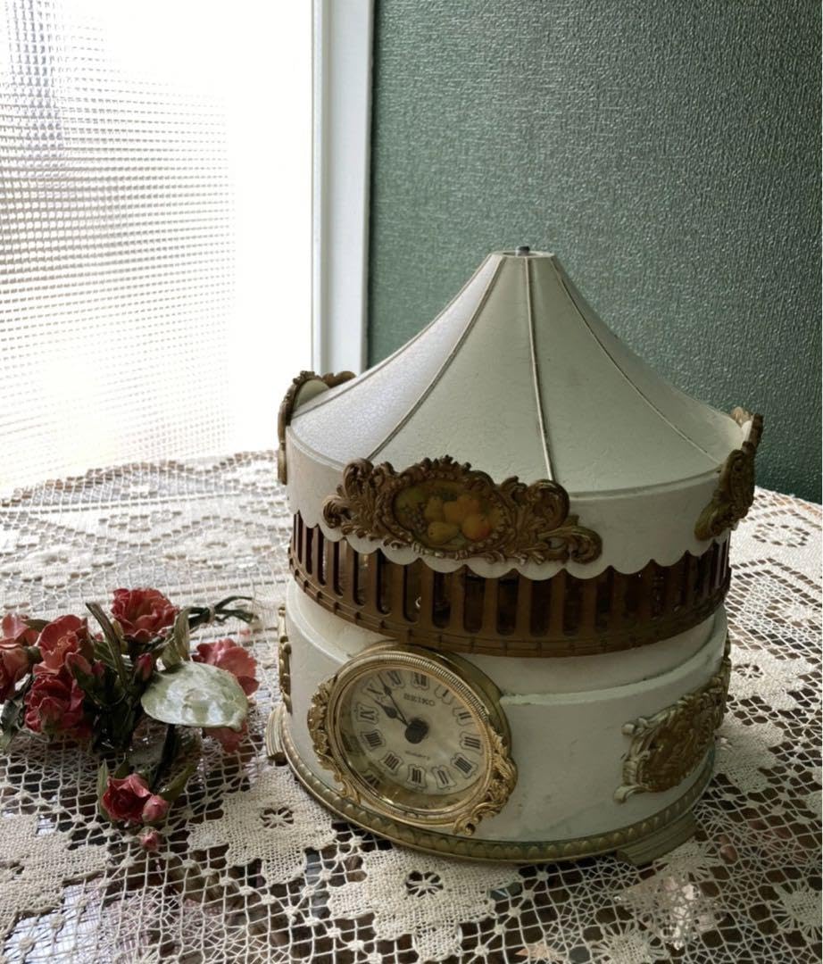 ジャンク オルゴール メリーゴーランド 時計 アンティーク ビンテージ Amazon | ジャンク オルゴール メリーゴーランド 時計 アンティーク