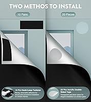 Vista 4 de Cortinas opacas para dormitorio, cortinas opacas, cubierta de ventana 100% opaca (79 x 57 pulgadas), cortinas de oscurecimiento de habitación