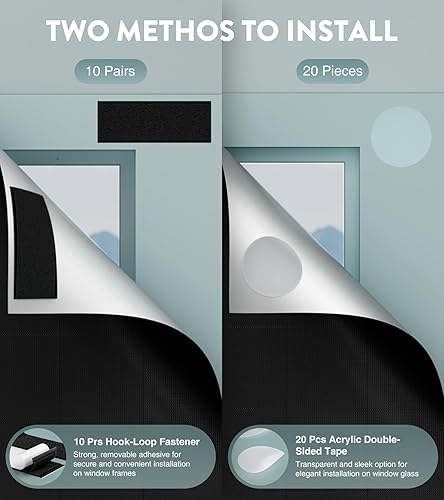 Miniatura 4 de Cortinas opacas para dormitorio, cortinas opacas, cubierta de ventana 100% opaca (79 x 57 pulgadas), cortinas de oscurecimiento de habitación,