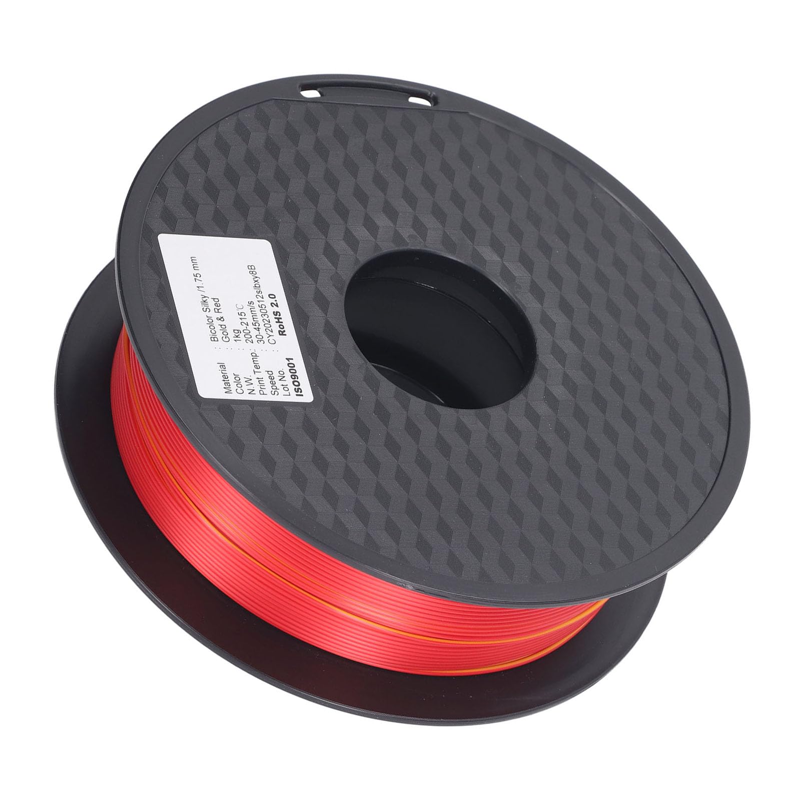 1,75 mm PLA-Filament, zweifarbig, seidiges Aussehen, 3D-Druck-Verbrauchsmaterial, Rotgold
