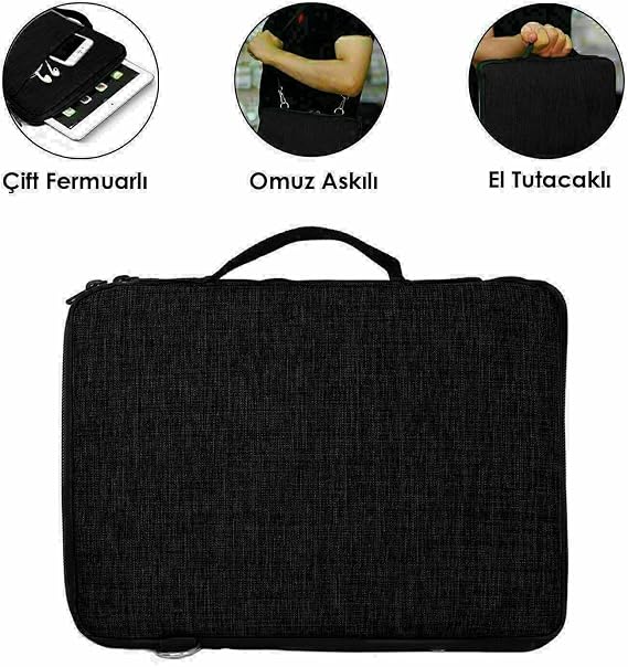 Microcase Huawei Matepad 11.5 S 2026 Tablet için Türkçe Bluetooth Klavye+Mouse+Tablet Standı-Siyah AL8126