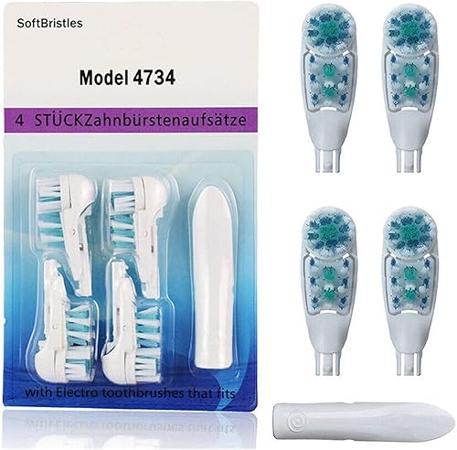 Miniatura 2 de 4816 piezas de cepillo de dientes eléctrico Ora B Cabezales de repuesto sensibles Dual Clean Juegos giratorios aptos para Braun Oral B Cross Action