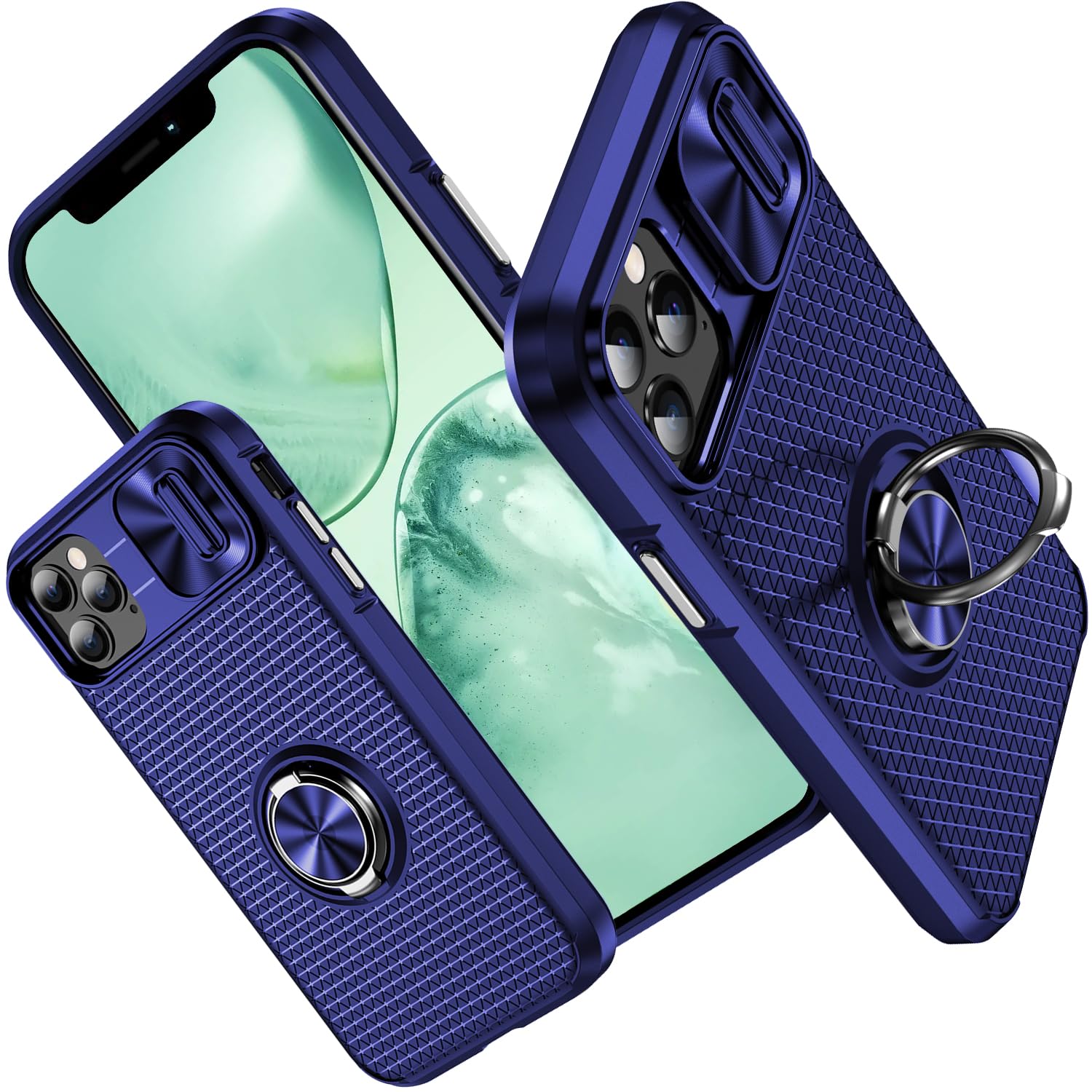 iPhone11 ProMax ケース リング付 シリコン スタンド機能 ブルー Amazon.co.jp: iPhone 11 Pro Max ケース リング付き シリコン