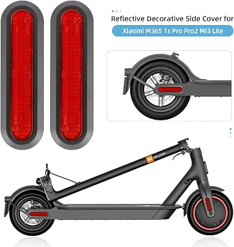 Scooter Reflective Decorative Side Cover Scooter Accessories 4 Pcs Front and Rear Wheel Side Cover Modification Set Scooter Part for Xiaomi M365 1s Pro Pro2 MI3 MI4 Essential Lite