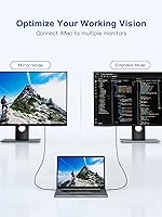 Vista 4 de dockteck Cable USB C a HDMI 4K 60Hz para iPhone 15, cable trenzado Thunderbolt 3/4 a HDMI de 6 pies, cable trenzado HDMI de alta velocidad HDR USB C