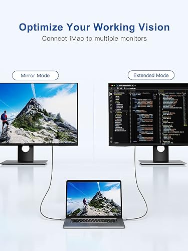 Miniatura 4 de dockteck Cable USB C a HDMI 4K 60Hz para iPhone 15, cable trenzado Thunderbolt 34 a HDMI de 6 pies, cable trenzado HDMI de alta velocidad HDR USB C