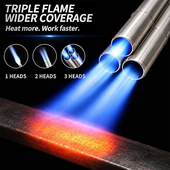 Triple Head MAPP Torch Made By Brass