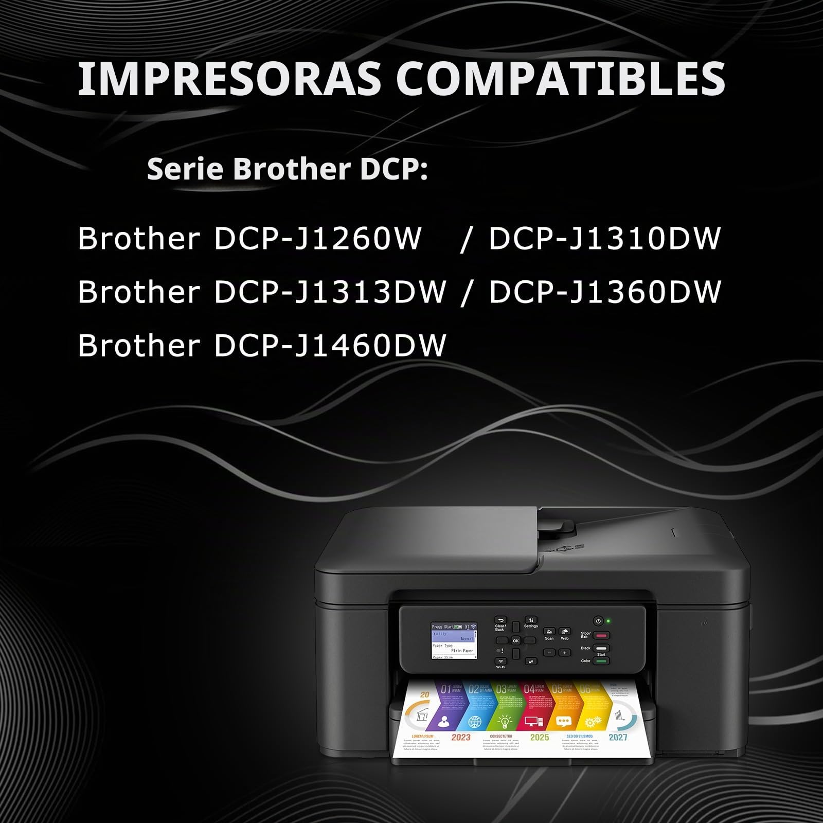 DOUBLE D Cartuchos de Tinta LC521 Reemplazo para Brother LC521 LC521XL LC521VAL Compatible con la Impresora Brother DCP-J1260W DCP-J1310DW DCP-J1313DW DCP-J1360DW DCP-J1460DW