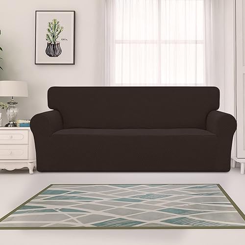 Vista 36 de Easy-Going Funda de sofá reclinable de jacquard elástico, suave de 4 piezas, con lazo elástico, protector de muebles lavable para niños, mascotas
