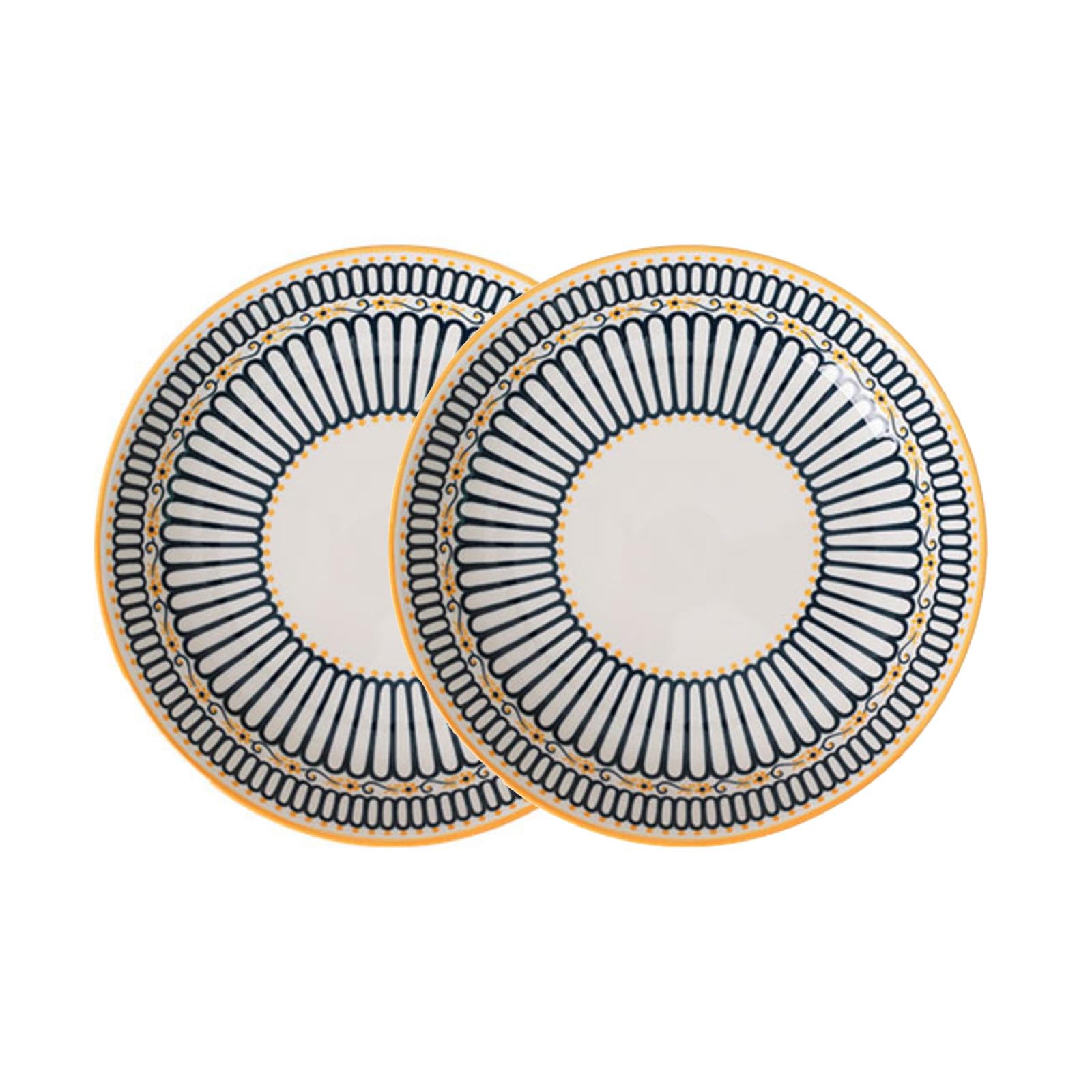 Set di piatti piani in porcellana colorata da 20,3 cm, per antipasti, insalata, snack, microonde e lavastoviglie