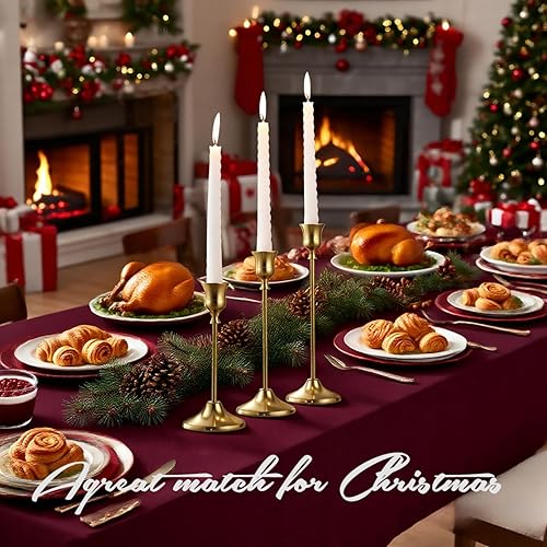 Miniatura 5 de Juego de 30 portavelas dorados para candelabros, candelabros de metal altos para centro de mesa, decoración del hogar, se adapta a velas de 34