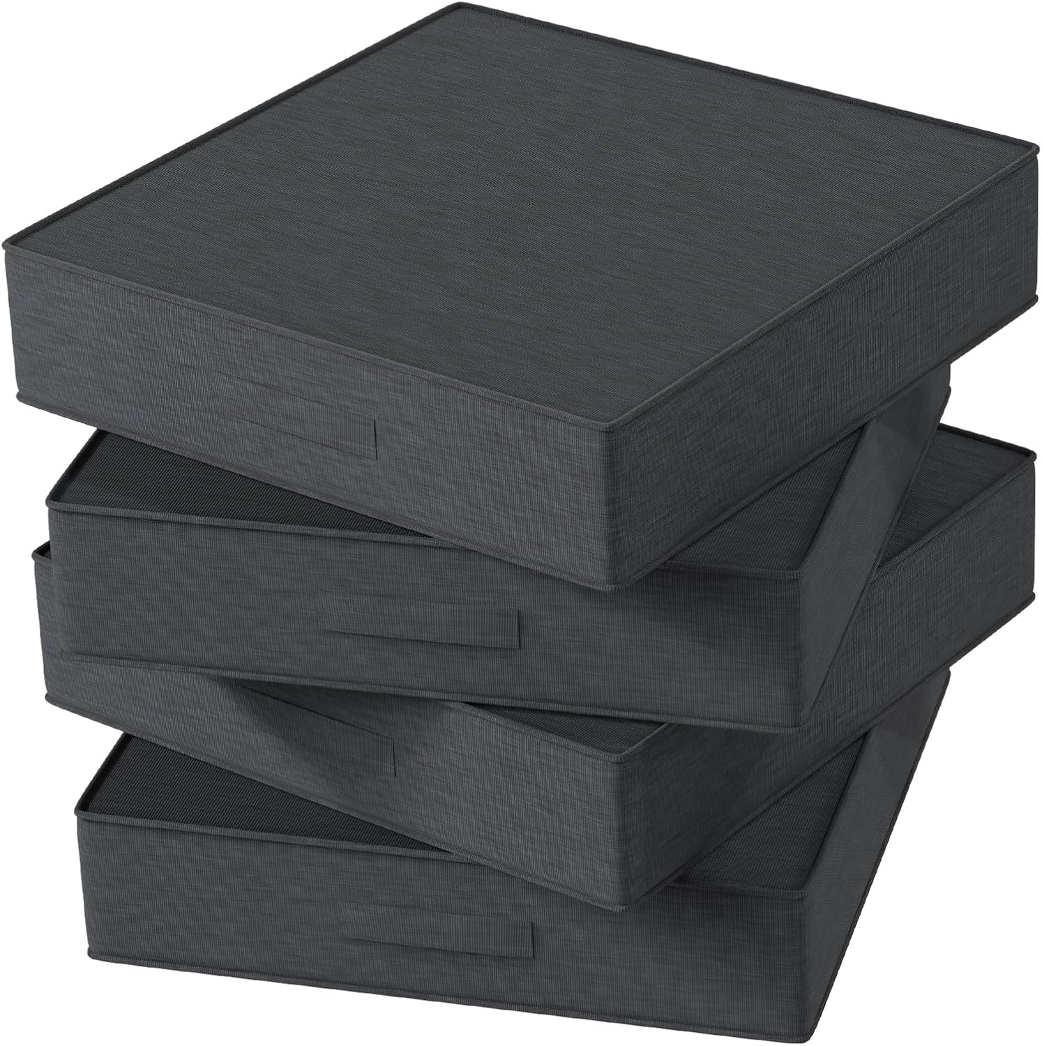 Outdoor Olefin Chair Cushions 22"x22"x5" Set of 4 Waterproof Patio Seat Cushions for Patio Furniture with 4-Level Color Fastness Sofa Pads with Handle DIY Straps for Yard Garden, Dark Gray