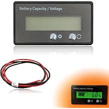 Waterproof Digital Voltmeter Battery Capacity Indicator LCD Display Green Backlight Monitor Gauge for 3S-26S Lithium and Lead-Acid Batteries 12V 24V 36V 48V Battery Tester for Most Cars