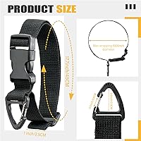 Vista 3 de Heavy Duty Extension Cord Holder Organizer (8 Pack black) 17 Inch Adjustable Storage Straps with Triangle Clips Perfect for Garage Organization