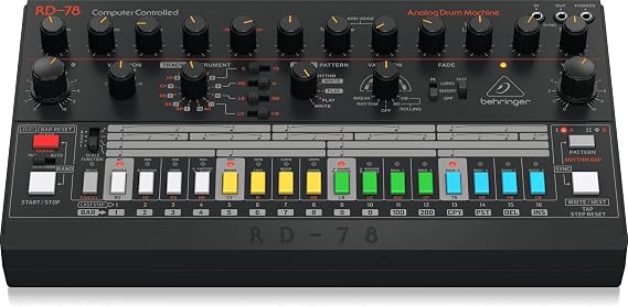 Behringer RD-78 Classic Analog Drum Machine with 15 Drum Sounds, 34 Rhythm Presets, 16-Step Sequencer for Music Production and Live Performance