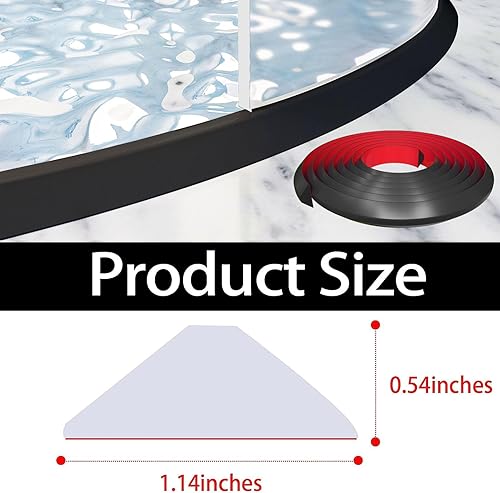 Miniatura 4 de Barrera de agua para umbral de ducha, puerta de ducha y tira de agua de cocina, protector de ducha para separación seca y húmeda, tira de sellado de