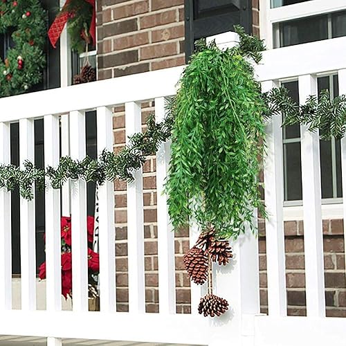 Vista 33 de CATTREE - Flores artificiales, paquete de flores de plástico flocado, plantas falsas, ramo de novia, interior, al aire libre, hogar, oficina, mesa