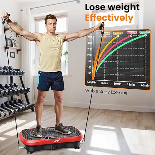 Miniatura 4 de AXV Vibration Plate Fitness Platform Exercise Machine Vibrating Shaking Full Body Shaker Workout Vibrate Stand Shake Board Sport Gym for Weight Loss