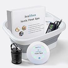 Ionic Foot Spa by Healifeco Ion Foot Bath Detox Machine - For Toxins & Heavy Metals Activates 2,000 Foot Detox Nodes Easy 30-Min Home Detox 90,000+ Happy Users Trust It - With Basin