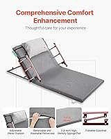 Vista 3 de VEVOR Electric Lifting Backrest for Bed, 300 lbs Capacity, 4-68° Adjustable Lifting Bed Backrest, with Collapse Rails for Pregnant Women Elderly